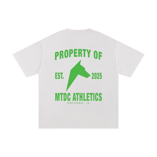 MTDC Essentials White/Volt Pump Cover Unisex T-shirt